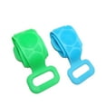 thumbnail image 1 of 2Pcs Silicone Shower Bath Exfoliating Long Double Side Deep Clean Body Back Scrubber (Blue+Green), 1 of 9