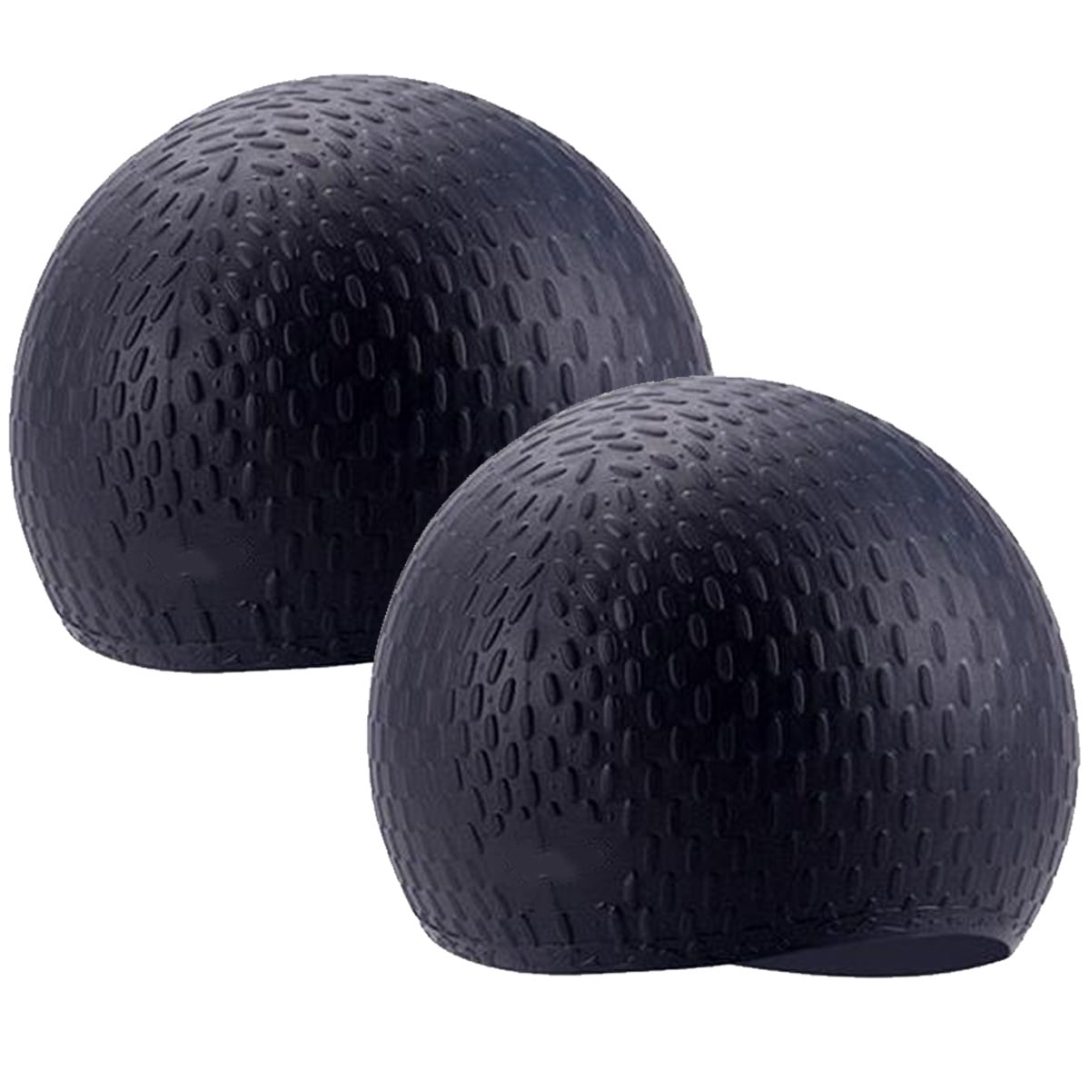 2Pcs Silicone Swim Cap Bubble Shape to Reduce Drag, Reusable Swimming