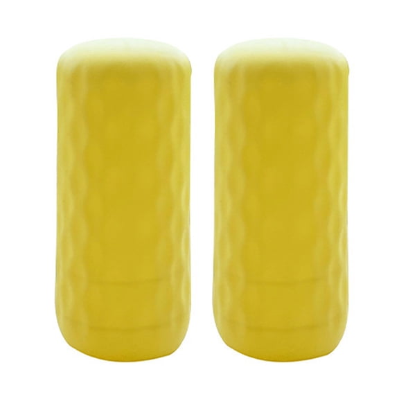 2Pcs Silicone Travel Bottle Covers Elastic Reusable Bottle Cap Protectors Leak Proof Sleeves For Travel Camping Containers(Yellow-7.5Cm)