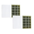 thumbnail image 1 of 2Pcs Silicone Tray with Lid Food Grade Freezer for and Juices Ice Cube Mold, 15-Cavity Square Ice Cube Mold with Lid, Flexible Silicone Easy Release Tray Home Decor Happy 2026!, 1 of 7