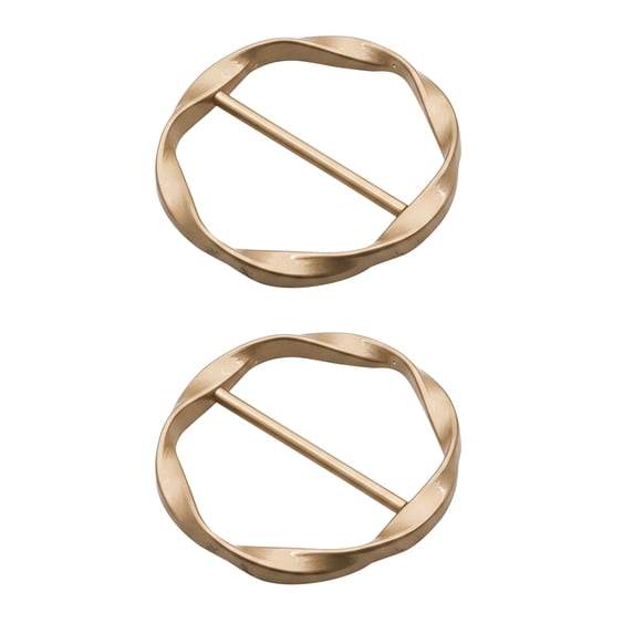 2Pcs Silk Scarf Ring Clip T-Shirt Tie Clips for Women Fashion Metal Round Circle Clip Buckle Clothing Ring Wrap Holder by Elapind