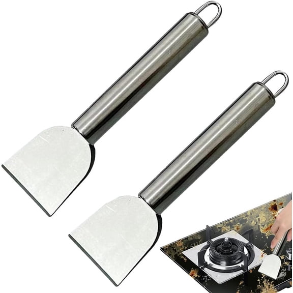 2Pcs Silver Heavy Duty Ice Scraper For Fridge Freezers - Multipurpose Kitchen Cleaning Spatula - Stubborn Dirt Spatula ForStubborn Ice And Frost, Kitchen Cleaning Refrigerator Parts And Accessories