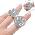 thumbnail image 1 of 2Pcs Silver Mini Manicure Palette Wearable Nail Art Polish Holder Paint Palette Finger Rings Nail Art Tools, Nail Paint Art Palette Finger Rings Metal Manicure Palette Tools Makeup Palettes, 1 of 9