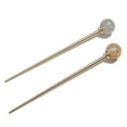 thumbnail image 1 of 2Pcs Simple Elegant Round Ball Metal Hair Stick Fork Chignon Pin Lollipop Shape Decorative Hairpin Chopsticks Hair Jewelry for Women Lady Teen Fashion Hair Updo Making Accessories, 1 of 7