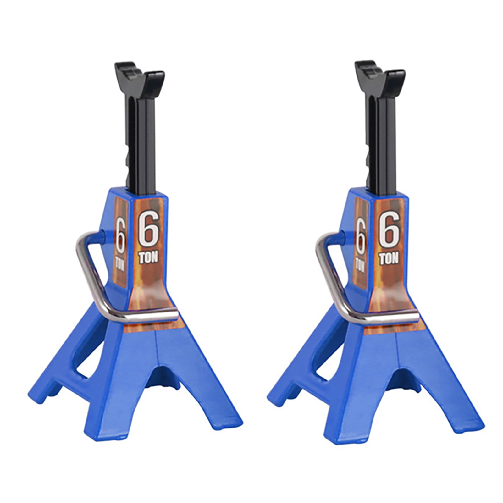 2Pcs Simulation 6 TON Metal Scale Jack Stands for Axial TRX4 D90 SCX10