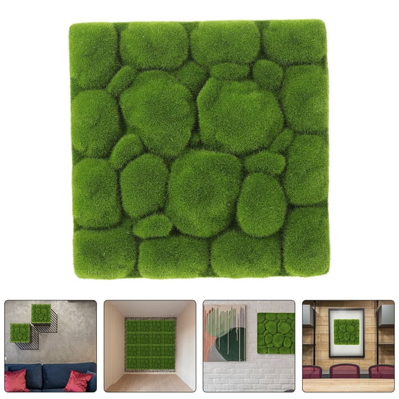 2Pcs Simulation Moss Foam Board Green for Decorative Artificial Turf and Indoor Wall Display