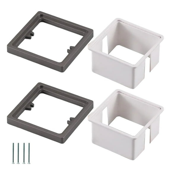 2Pcs Single Socket Spacer Electrical Outlet Spacer Square With Auxiliary Gasket