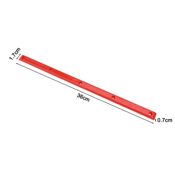 2Pcs Skateboard Anti-Collision Strip Replacement Strips Sturdy Rib Bone Rail Red Fangkenuo