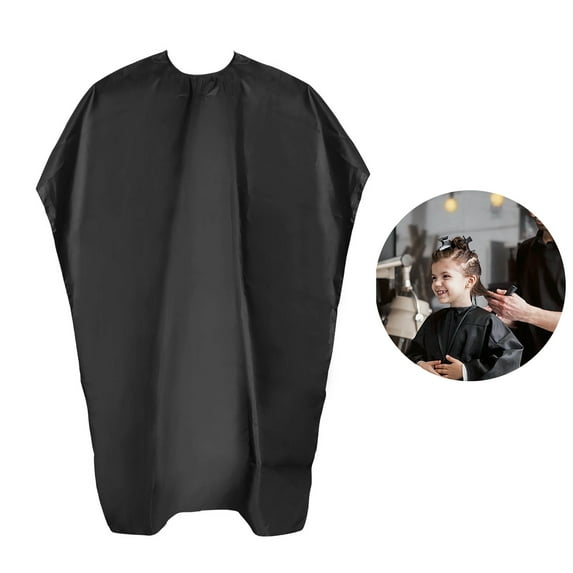 2Pcs SkyAuks Barber Cape, Haircut Cape, Professional Hair Cutting Barber Cape, Waterproof Salon Haircut Gown with Elastic Neckline for Hairdresser, Black