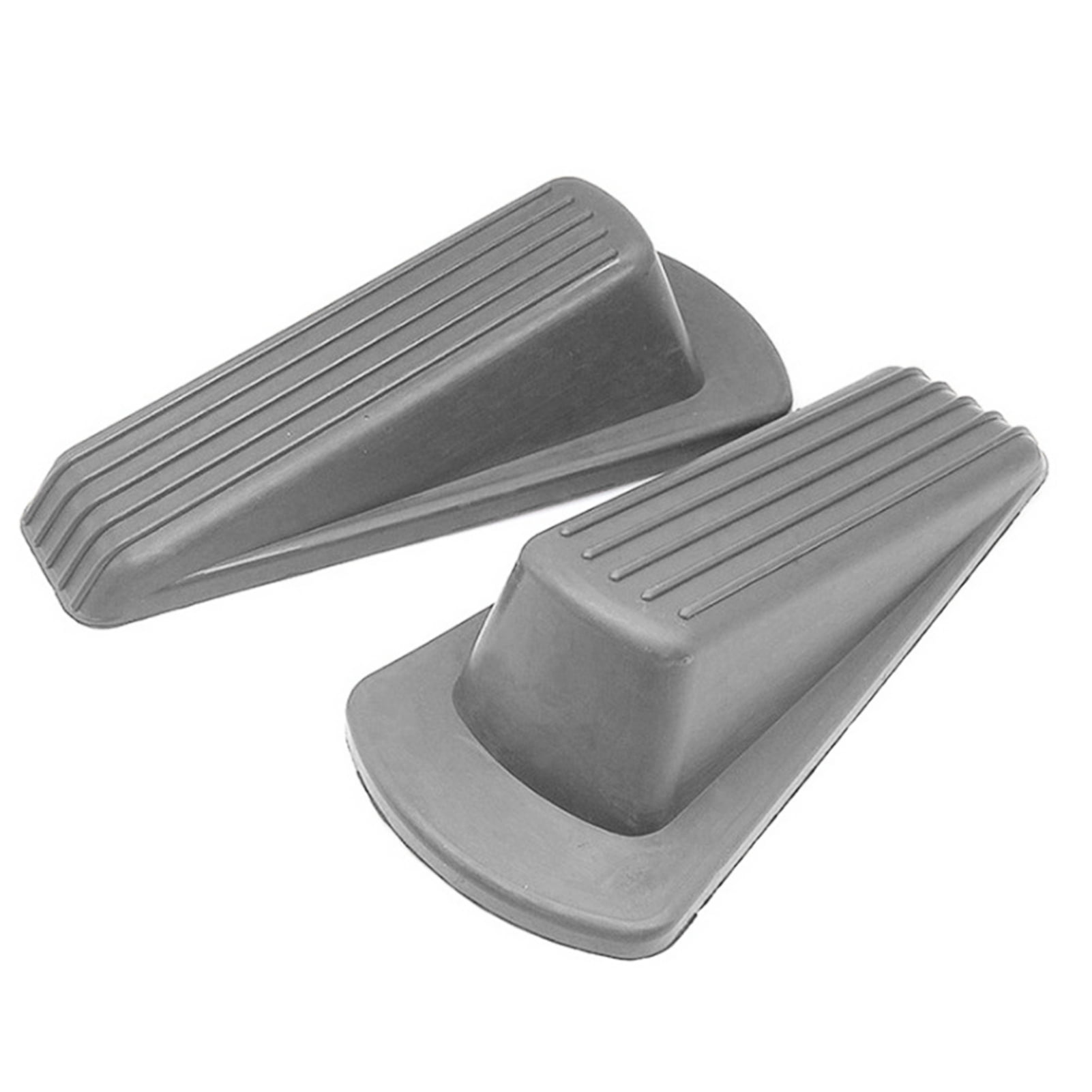 2Pcs Slanted Rubber Door Stopper Wedge Heavy Duty Prevents Doors from