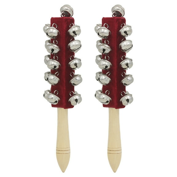 2Pcs Sleigh Bells Christmas Musical Bells Musical Percussion Hand Sleigh Bells 21 Bells Percussion Instruments Enduring
