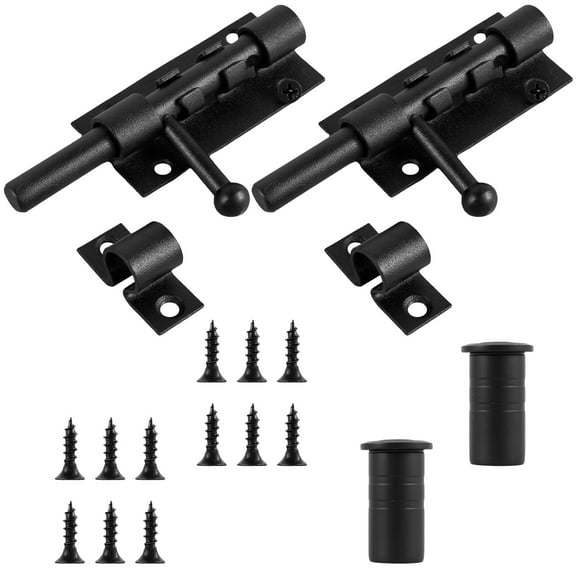 2Pcs Slide Bolt Lock Stainless Steel Gate Latch Heavy Duty Door Lock Barrel Bolt Gate Lock Sliding Lock for Door Bolt Gate Lock for Outdoor Doors Sheds Barn Doors Fences Cabinets