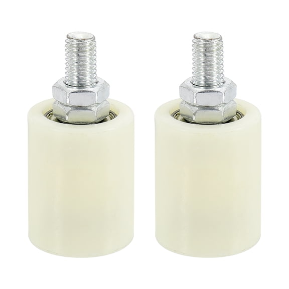 2Pcs Slide Gate Guide Roller 2" Adjustable Nylon Rollers, White