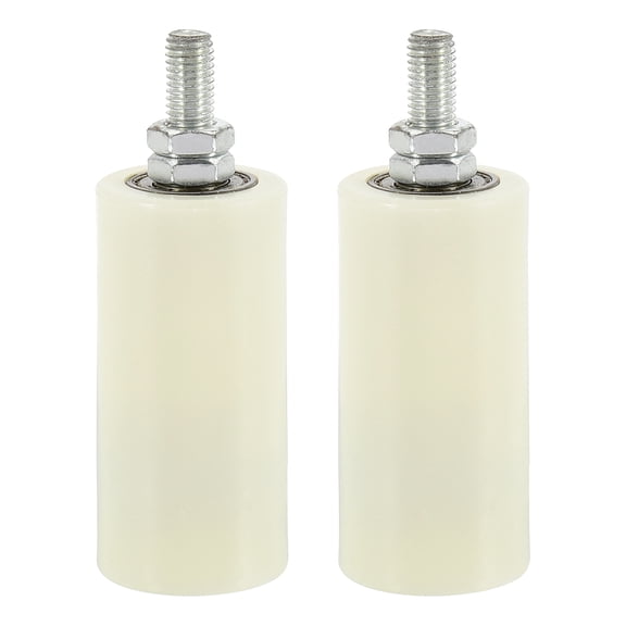 2Pcs Slide Gate Guide Roller 3.9" Adjustable Nylon Rollers, White