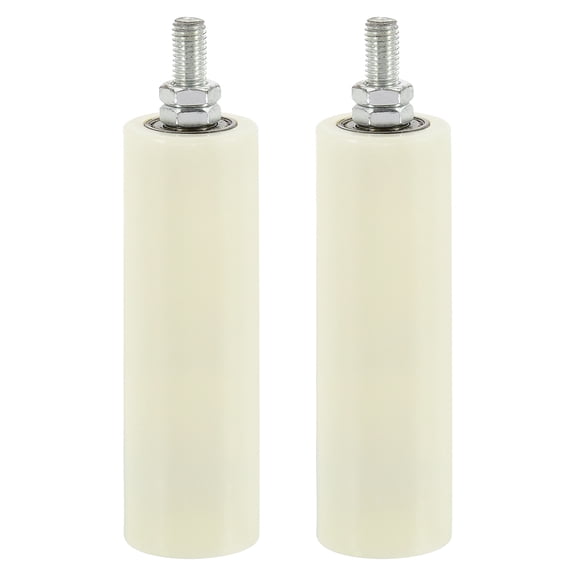 2Pcs Slide Gate Guide Roller 5.9" Adjustable Nylon Rollers, White