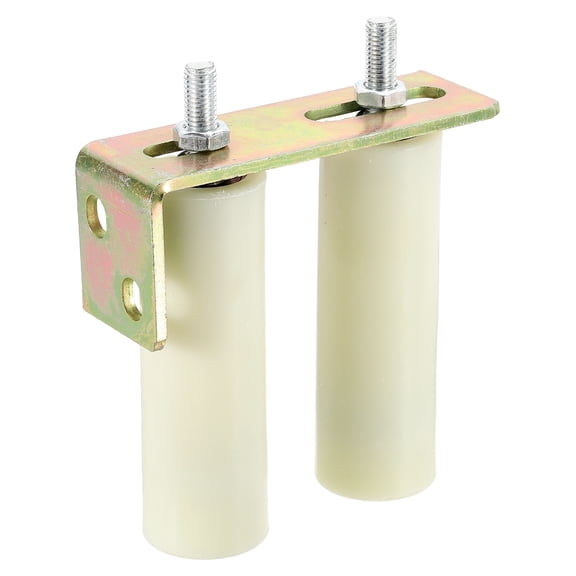 2Pcs Slide Gate Guide Roller 5.9" Adjustable Nylon Rollers with Bracket, White
