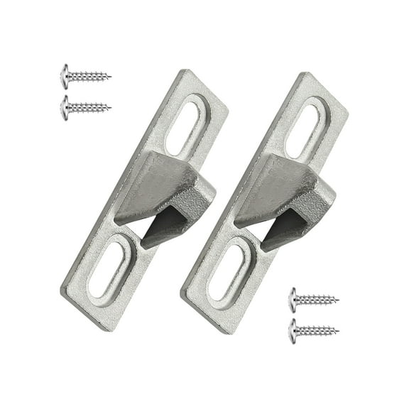 2Pcs Sliding Door Hardware Set Adjustable Base Glass Door Lock Replacement
