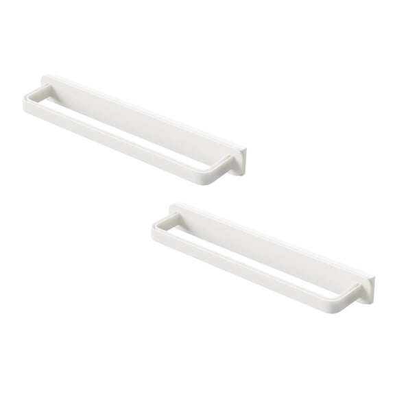 2Pcs Sliding Towel Rack Towel Bar With Shelves Rack Auction White Abs Bathroom Products Home Decor