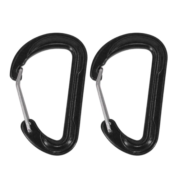 2Pcs Small Carabiner Clip Aluminum Alloys Spring Snaps Hook Mountaineering Buckle Outdoor Camping D Shaped Clip Hook
