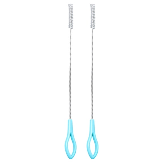 2Pcs Small Cleaning Brush Set, Torqee Multipurpose Pipe Cleaner, Nylon Bristle Kitchen Brush, for Bottle Nooks, Teapot Spouts and Home Appliance Cleaning