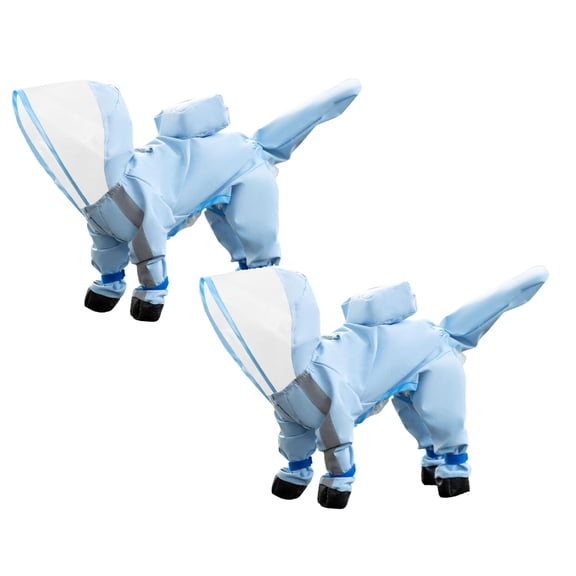2Pcs Small Dog Raincoat Hooded with D Ring Full Coverage Dog Rain Jacket Slicker Poncho Dog Rain Jacket with Reflective Strip Pet Clothes Birthday Gift for Pet Dog Cat S Happy 2026!