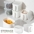 thumbnail image 1 of 2Pcs Small Food Container, Kadlawus Small Food Container, Compact Airtight Storage Canister with Handle, Pantry Organizer for Coffee, Tea, Sugar, Spices and Snacks, Clear and Stackable, BPA Free, 1 of 7