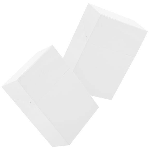 2Pcs Small Plastic Container Storage Boxes White for Beads Clips and Small Sundries