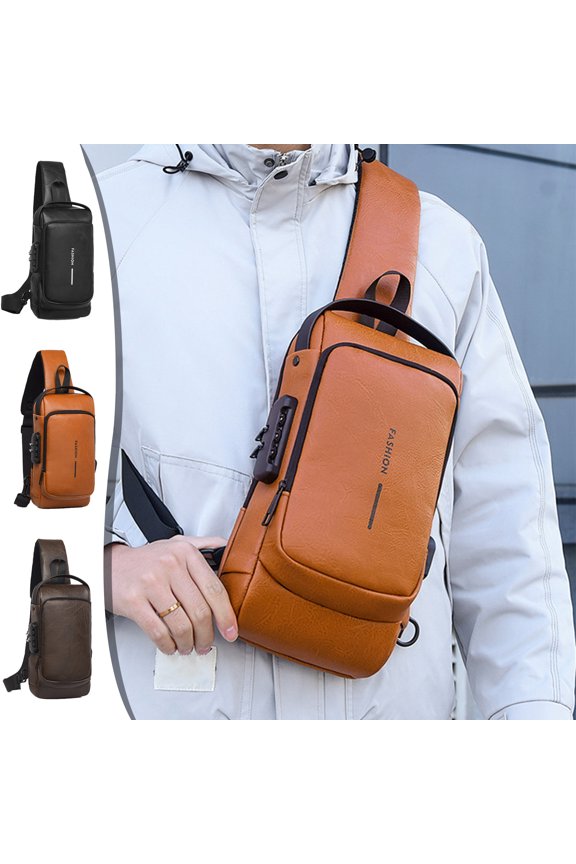 2Pcs Small Sling Bag Under $5! Yannianjz Small Sling Bag Chest Shoulder Bag, One Strap Travel Bag for Men Women, Water-Resistant Sling Purse with Earphone Hole, Crossbody Bag for Outdoor Sports