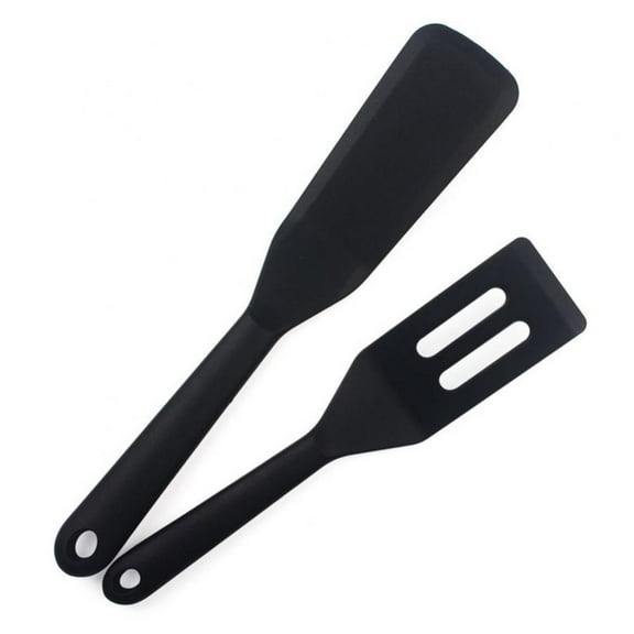 2Pcs Small Spatula Brownie Turner Mini Silicone Serving Spatulas Set Thin Egg Flipper Heat Resistant Omelette Pancake turner Rubber ​Nonstick Cookware ,Silicone Non Stick Flexible Utensils