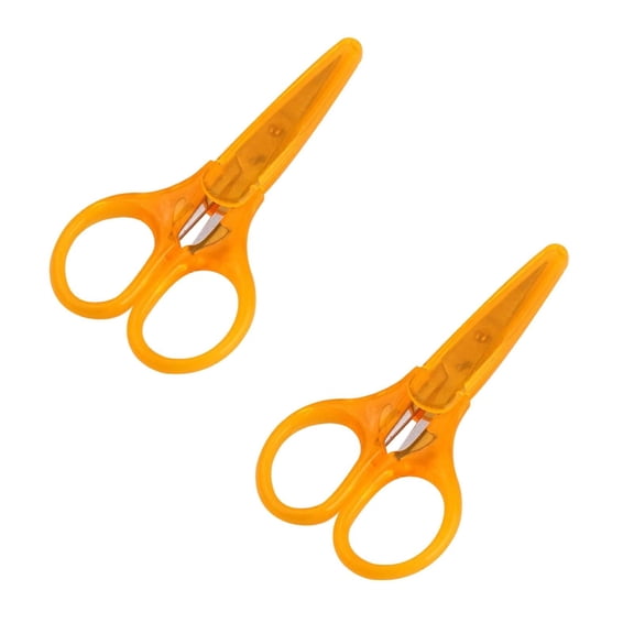 2Pcs Small Stainless Steel Sharp Scissors Fine Detail Craft Scissors Metal Paper Cutting Scissors Mini Sewing Scissors Straight Fine Tip Scissors With Protective Cover Black