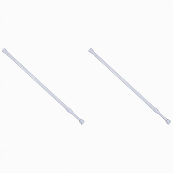2Pcs Small Tension Rods Adjustable 12 to 35 Inch No Drilling Expandable Spring Loaded Tension Rods Curtain Rod for Closet, Window, Kitchen, Bathroom, Cabinet