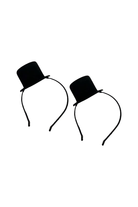 2Pcs Small Top Hat Hairband Party Essential Headpiece Quick Clip On Comfortable Headwear For Adult Children Formal Event