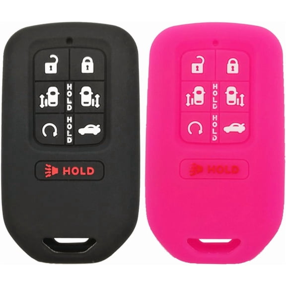 2Pcs Smart Key Fob Cover Skin Remote Case Keyless Entry Glove Jacket Shell for 2018 2019 2020 2021 2022 2023 2024 2025 Honda Odyssey Elite Ex A2C98590800 KR5V2X
