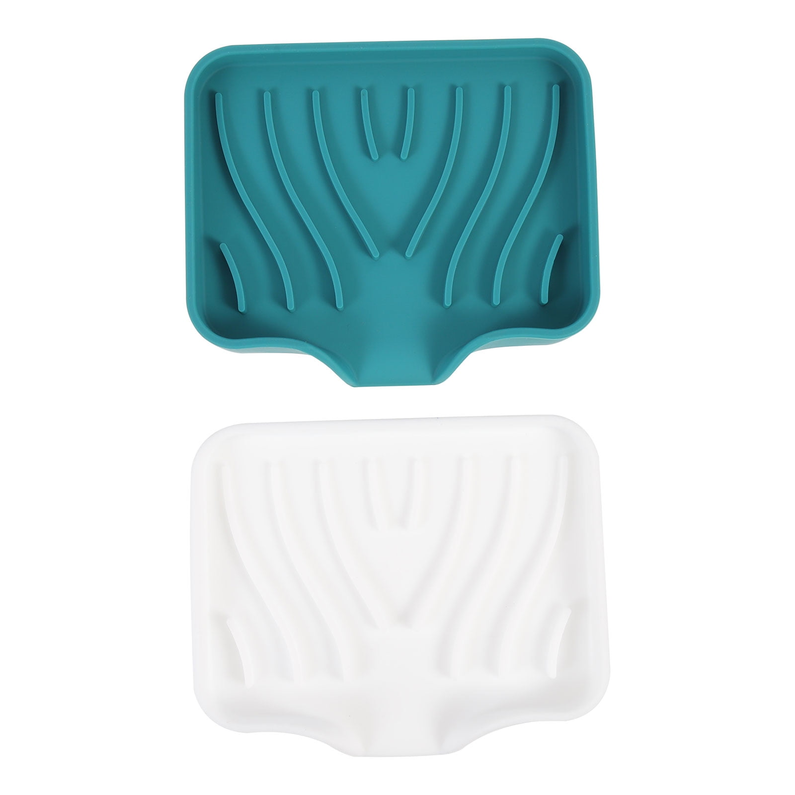 2Pcs Soap Drain Holder Silicone Soap Tray Kitchen Sink Soap Holder Soap