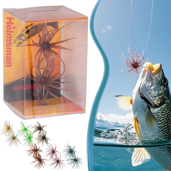 2Pcs Soft Artificial Sea Urchin, Durable Fishing Lure, Prickly Pear Bait for Bass and Trout in Freshwater River