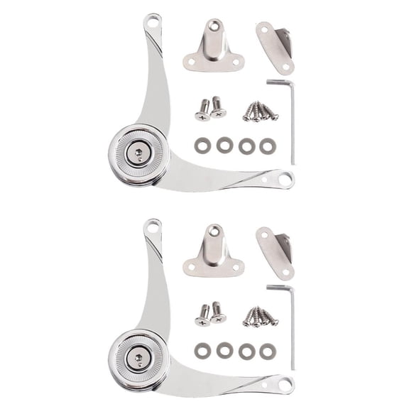 2Pcs Soft Close Lid Hinges Replacement Cabinet Lid Stay Folding Hinges Flap Hinge for Furniture Kitchen Cabinet