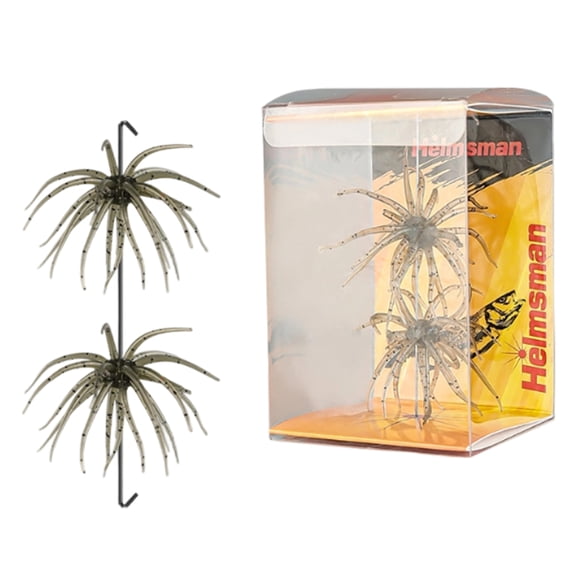2Pcs Soft Fishing Lure Simulation Sea Urchin Bait TPE Bionic Creature Floating Water Ball for Bass Trout Walleye Fishing, 2 Inch