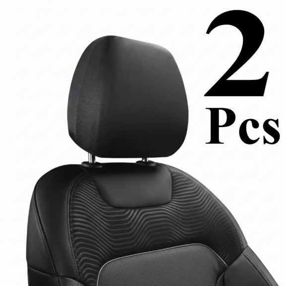 2Pcs Soft Headrest Cover, Universal Car Seat Head Rest Protector for Truck Vehicle Interior