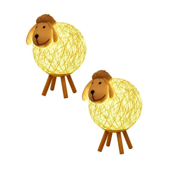2Pcs Soft Night Light For Kids And Nursery Cuddly Sheep Lamp With Dimmable Warm Glow For Bedroom And Soothing Nighttime Comfort Night Lights 7.9X6.5X5.1"