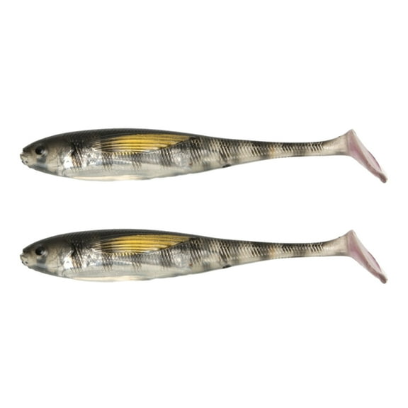 2Pcs Soft Plastic Swimbaits Paddle Tail Shad Lure Soft Bass Shad Bait Shad Minnow Paddle Tail Swim Bait for Bass Trout Walleye Crappie 31g/5inch