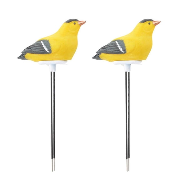 2Pcs Soil Moisture Meter Watering Alarm Bird Plant Water Tester Hygrometer Sensor Gardening Tool Kit (Yellow)