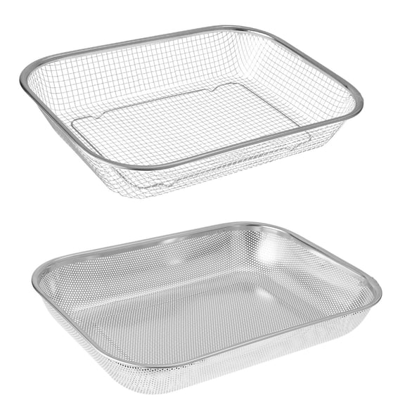 2Pcs Soil Sifter for Gardening,Bexikou Large Stainless Steel Rock Sifter, Square Garden Compost Sieve, Dirt Sand Sifter for for Dirt Rocks Pellet Gravel Sand Leaves (0.08'' 0.25'' Aperture)