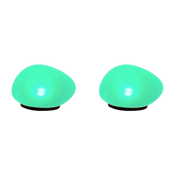 2Pcs Solar Glass Garden Pebbles, Waterproof Decorative Rock Lights for Outdoor Landscape, Glowing Cobblestone Stones for Pathway Yard Decor, Solar Glass Pebble Lights for Garden Patio