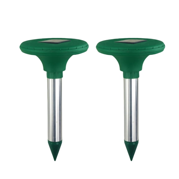 2Pcs Solar Mole Repellers Ultrasonics Snake Deterrents Repellents Groundhog