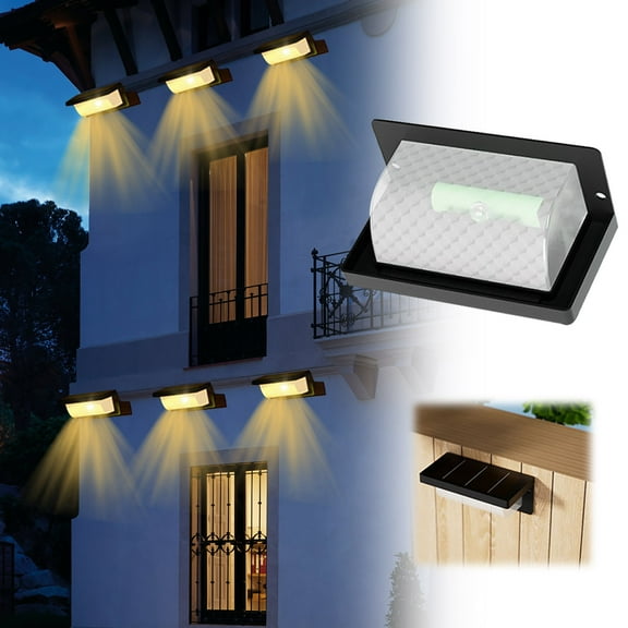 2Pcs Solar Outdoor Lights Under $5! Yannianjz Solar Powered Outdoor Wall Light, Waterproof Garden Light for Pathway, Automatic Solar Light for Yard, Decorative Solar Lamp for Patio