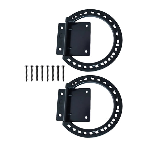 2Pcs Solid Metal Horse Tie Rings with Expansion Screws Hitching Rings Horse Care Accessory For Outdoor Fence Easy to Use