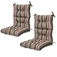 thumbnail image 1 of 2Pcs Solid Outdoor Chair Cushion High Back Chair Cushion Patio Chair Cushion Dining Chair Cushions High Rebound Foam Waterproof Polyester Seat Cushions for Indoor Outdoor Decor, 1 of 6