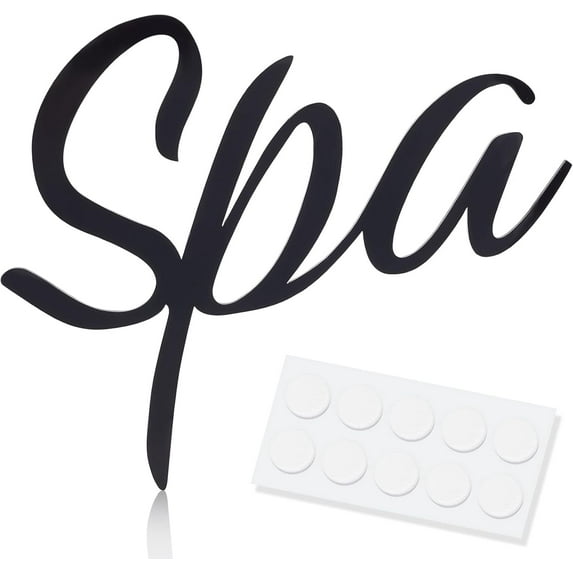 2Pcs Spa Acrylic Letters Sign 3D Alphabet DIY Wall Stickers Decor Self ...
