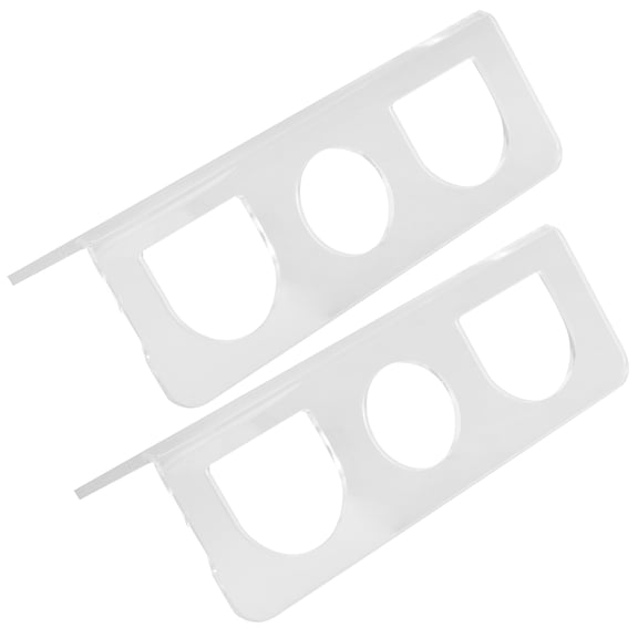 2Pcs Space Saving Transparent Hair Band Storage Rack for Bathroom Wall Mount
