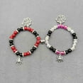 thumbnail image 1 of 2Pcs Spider Friendship Bracelet,Spider Magnetic Matching Bracelets Energy Stone Beads Stretch Bracelets Spider Charm Bracelet for Couple Halloween Valentines Christmas Birthday Gifts, 1 of 6